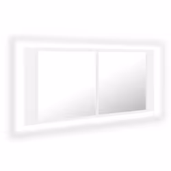 vidaXL Specchio da Bagno con LED Bianco 100x12x45 cm in Acrilico - Vista aggiuntiva 2