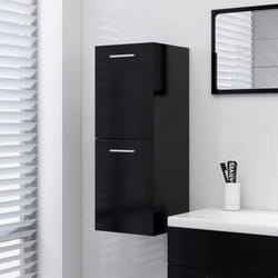 Vidaxl - Mobile da Bagno, Armadio da Bagno Nero 30x30x80 cm in Truciolato 2246