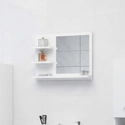 Vidaxl - Specchio da bagno dal design semplice con ripiani vari colori disponibili colore : Bianco