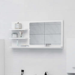 Vidaxl - Specchio da Bagno Bianco 90x10,5x45 cm in Legno Multistrato 3105