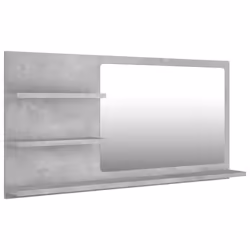 Specchio da Bagno Grigio Cemento 90x10,5x45cm Legno Multistratocod mxl 82221