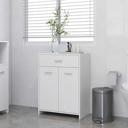 vidaXL Armadio da Bagno Bianco 60x33x80 cm in Legno tecnico