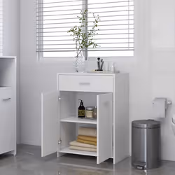 vidaXL Armadio da Bagno Bianco 60x33x80 cm in Legno tecnico - Vista aggiuntiva 3