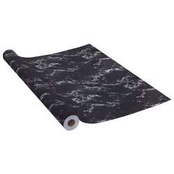 vidaXL Pellicola Autoadesiva per Mobili Nero Pietra 500x90 cm in PVC - Vista aggiuntiva 2