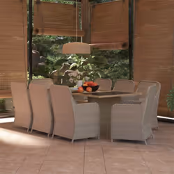 Questo set da pranzo da giardino, con un design elegante, sarà la scelta ideale per cenare all'aperto o rilassarsi in giardin ...