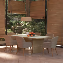 Questo set da pranzo da giardino, con un design elegante, sarà la scelta ideale per cenare all'aperto o rilassarsi in giardin ...