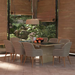 Vidaxl - Set da Pranzo da Giardino 9 pz in Polyrattan Marrone