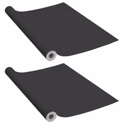 vidaXL Pellicole Autoadesive per Mobili 2 pz Nere 500x90 cm in PVC - Vista aggiuntiva 2