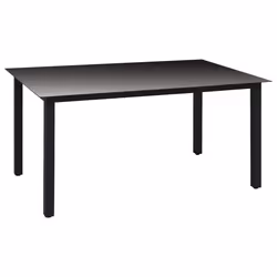 vidaXL Set da Pranzo da Giardino 5 pz Nero - Vista aggiuntiva 3