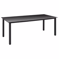 vidaXL Set da Pranzo da Giardino 7 pz Nero - Vista aggiuntiva 3