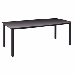 vidaXL Set da Pranzo da Giardino 9 pz Nero - Vista aggiuntiva 3