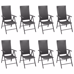 Set da Pranzo da Giardino 9 pz Nero e Marronecod mxl 96469 - Vista aggiuntiva 3