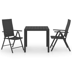 VidaXL 3060058 set mobili da esterno Nero