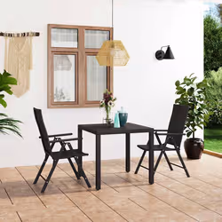 VidaXL 3060058 set mobili da esterno Nero - Vista aggiuntiva 2