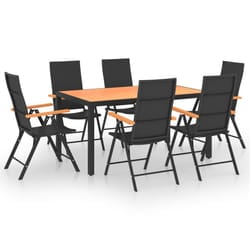 VidaXL 3060079 set mobili da esterno Nero, Marrone