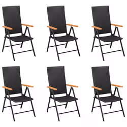 VidaXL 3060079 set mobili da esterno Nero, Marrone - Vista aggiuntiva 3