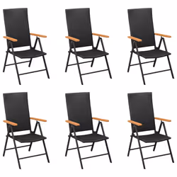 Set da Pranzo da Giardino 7 pz Nero e Marronecod mxl 72475 - Vista aggiuntiva 3