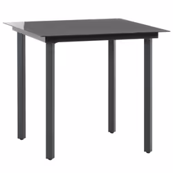 vidaXL Set da Pranzo da Giardino 5 pz in Rattan PVC Nero - Vista aggiuntiva 3