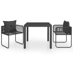 VidaXL 3060100 set mobili da esterno Nero