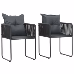 VidaXL 3060100 set mobili da esterno Nero - Vista aggiuntiva 4