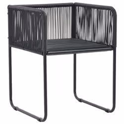 VidaXL 3060100 set mobili da esterno Nero - Vista aggiuntiva 6