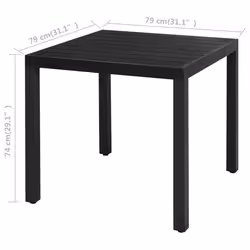 VidaXL 3060100 set mobili da esterno Nero - Vista aggiuntiva 8