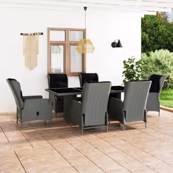 VidaXL 3060140 set mobili da esterno Nero - Vista aggiuntiva 2