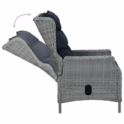 VidaXL 3060140 set mobili da esterno Nero - Vista aggiuntiva 7