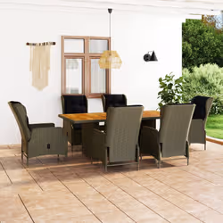 VidaXL 3060145 set mobili da esterno Nero - Vista aggiuntiva 2