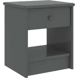Comodino da Camera da Letto, Tavolino da notte Grigio Scuro 35x30x40 cm in Legno Massello di Pino Vidaxl