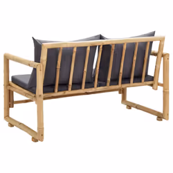 VidaXL 315597 panca da esterno Bamboo, Poliestere - Vista aggiuntiva 4