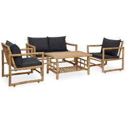 Vidaxl - Set Divani da Giardino 4 pz con Cuscini in Bambù