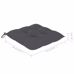 VidaXL 3060826 sedia da esterno Terrazzo Seduta imbottita Legno di acacia Antracite - Vista aggiuntiva 7