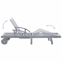 VidaXL 3061336 sedia da esterno Salone Seduta imbottita Legno di acacia Nero, Grigio - Vista aggiuntiva 5