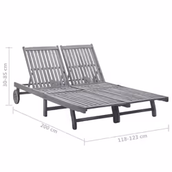 VidaXL 3061362 sedia da esterno Salone Seduta imbottita Legno di acacia Beige, Grigio - Vista aggiuntiva 6