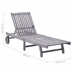 VidaXL 3061370 sedia da esterno Salone Seduta imbottita Legno di acacia Verde, Grigio - Vista aggiuntiva 6