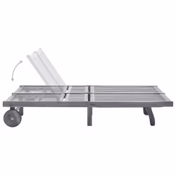 VidaXL 3061392 sedia da esterno Salone Seduta imbottita Legno di acacia Beige, Grigio