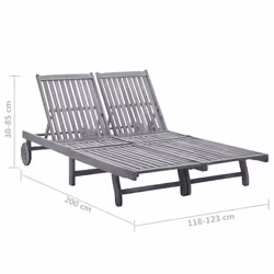 VidaXL 3061397 sedia da esterno Salone Seduta imbottita Legno di acacia Grigio, Grigio talpa - Vista aggiuntiva 6