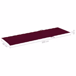 VidaXL 3061398 sedia da esterno Salone Seduta imbottita Legno di acacia Grigio, Rosso - Vista aggiuntiva 7