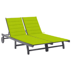 VidaXL 3061400 sedia da esterno Salone Seduta imbottita Legno di acacia Verde, Grigio