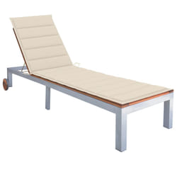 VidaXL 3061544 sedia da esterno Salone Seduta imbottita Legno di acacia, Acciaio galvanizzato Crema