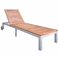 VidaXL 3061544 sedia da esterno Salone Seduta imbottita Legno di acacia, Acciaio galvanizzato Crema