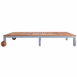 VidaXL 3061544 sedia da esterno Salone Seduta imbottita Legno di acacia, Acciaio galvanizzato Crema