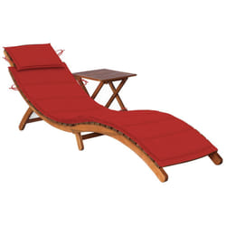 VidaXL 3061593 sedia da esterno Salone Seduta imbottita Legno di acacia Rosso