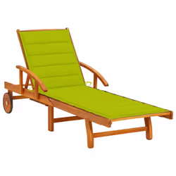 VidaXL 3061613, Salone, Seduta imbottita, Legno di acacia, Verde, Poliestere, 670 mm