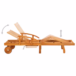 VidaXL 3061624 sedia da esterno Salone Seduta imbottita Legno di acacia Nero