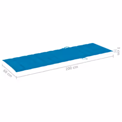 VidaXL 3061636 sedia da esterno Salone Seduta imbottita Bamboo Blu - Vista aggiuntiva 7