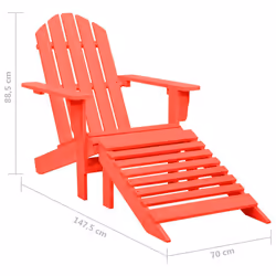 VidaXL 315863 sedia da esterno Terrazzo Seduta imbottita Legno di pino Rosso - Vista aggiuntiva 8
