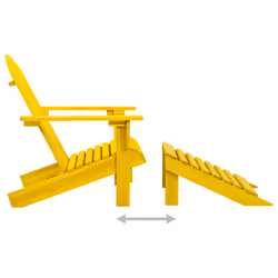 VidaXL 315864 sedia da esterno Terrazzo Seduta imbottita Legno di pino Giallo - Vista aggiuntiva 5