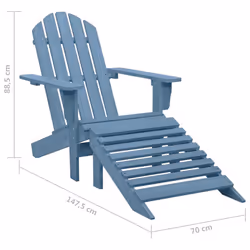 VidaXL 315865 sedia da esterno Terrazzo Seduta imbottita Legno di pino Blu - Vista aggiuntiva 8
